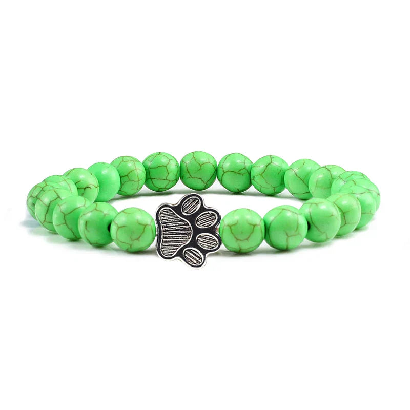 Pulsera con huellas de patas decoradas