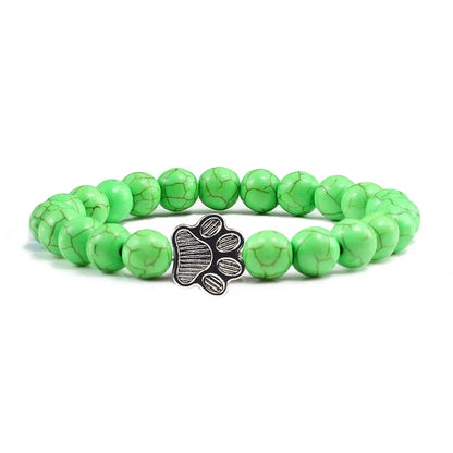 Pulsera con huellas de patas decoradas
