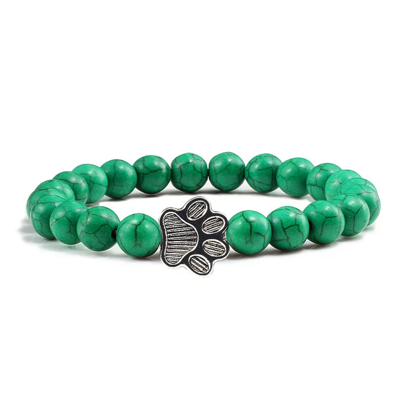 Pulsera con huellas de patas decoradas