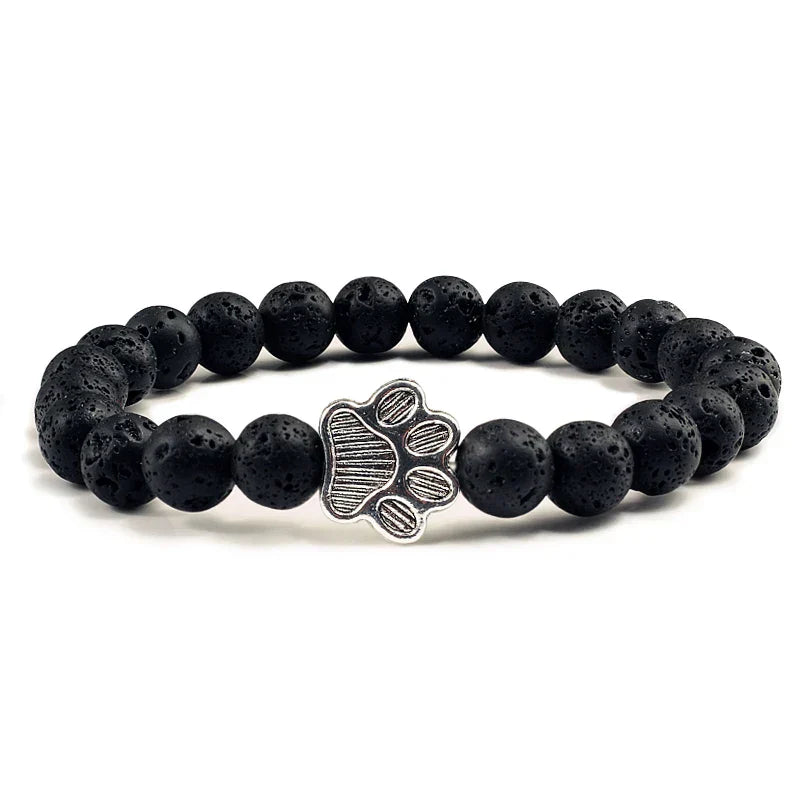 Pulsera con huellas de patas decoradas