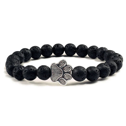 Pulsera con huellas de patas decoradas