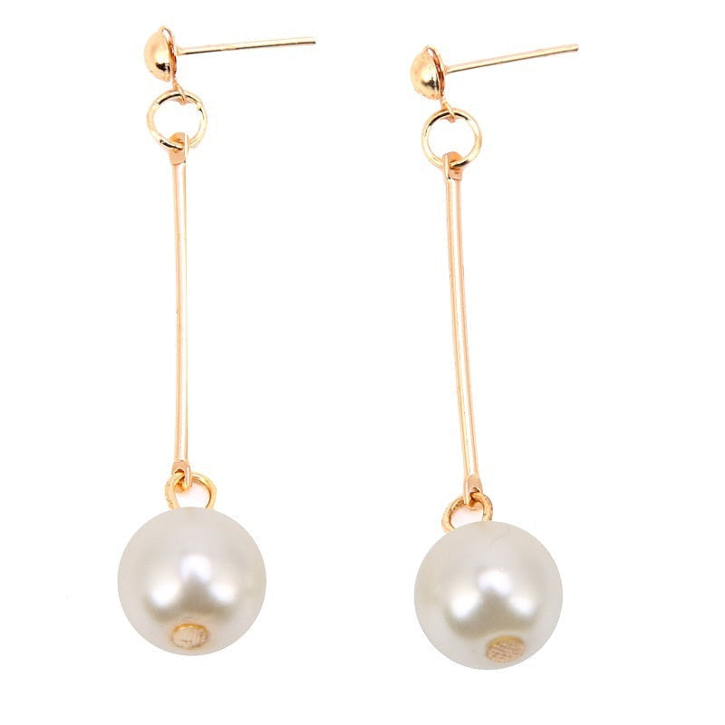 Pendientes colgantes de lujo con perlas especiales hechas a mano