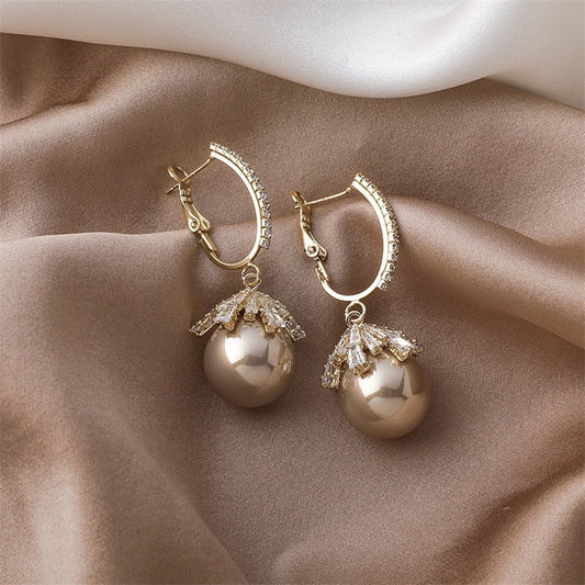Pendientes colgantes de perla Malia 