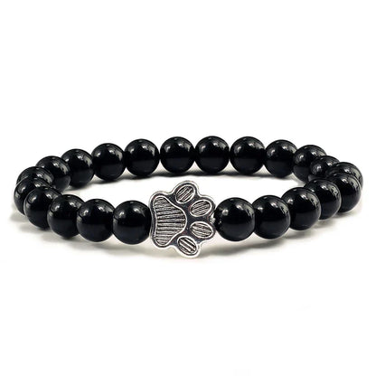Pulsera con huellas de patas decoradas
