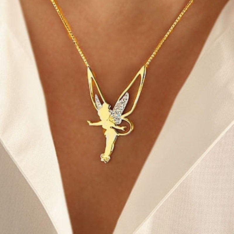 Collar de Hada de la Suerte en Plata de Ley y Oro