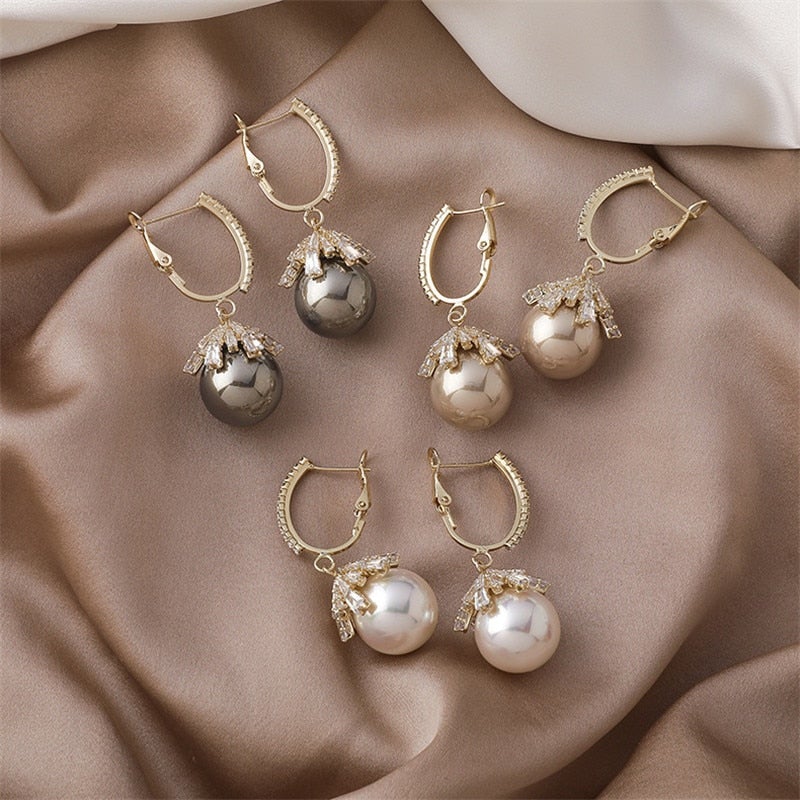 Pendientes colgantes de perla Malia 