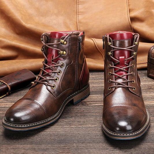 Miles - Botas Oxford clásicas de cuero 