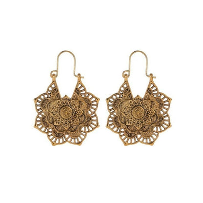 Pendientes de mandala de loto 