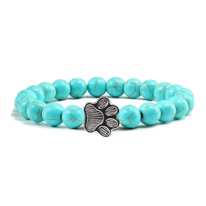 Pulsera con huellas de patas decoradas
