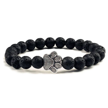 Pulsera con huellas de patas decoradas