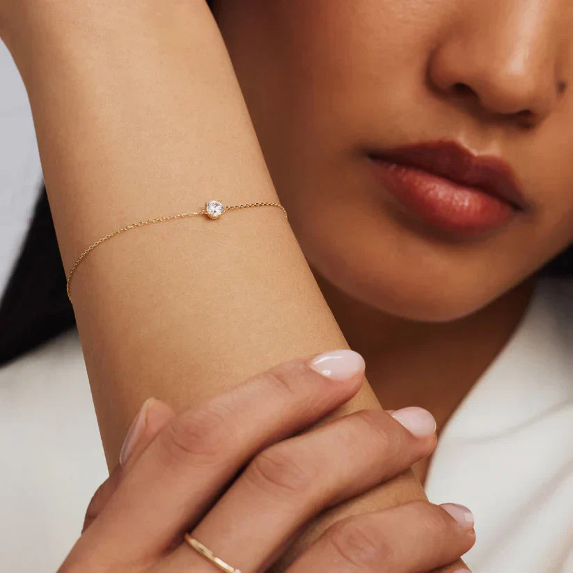 Pulsera de piedra moissanita Cléa
