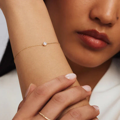 Pulsera de piedra moissanita Cléa