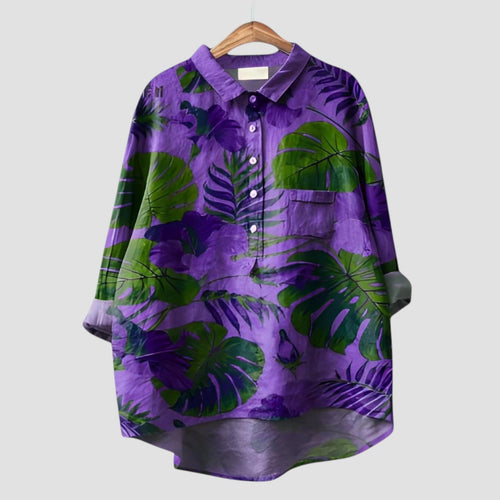 VERONICA | Camisa de mujer con estampado gráfico y corte moderno