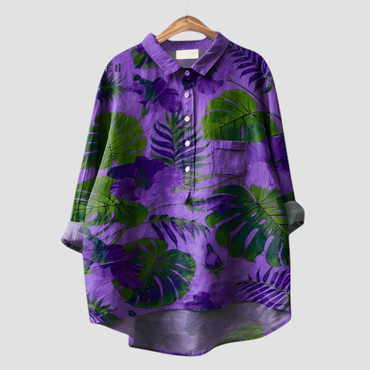 VERONICA | Camisa de mujer con estampado gráfico y corte moderno
