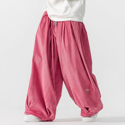 Pantalones deportivos de pana de pierna ancha y máxima comodidad