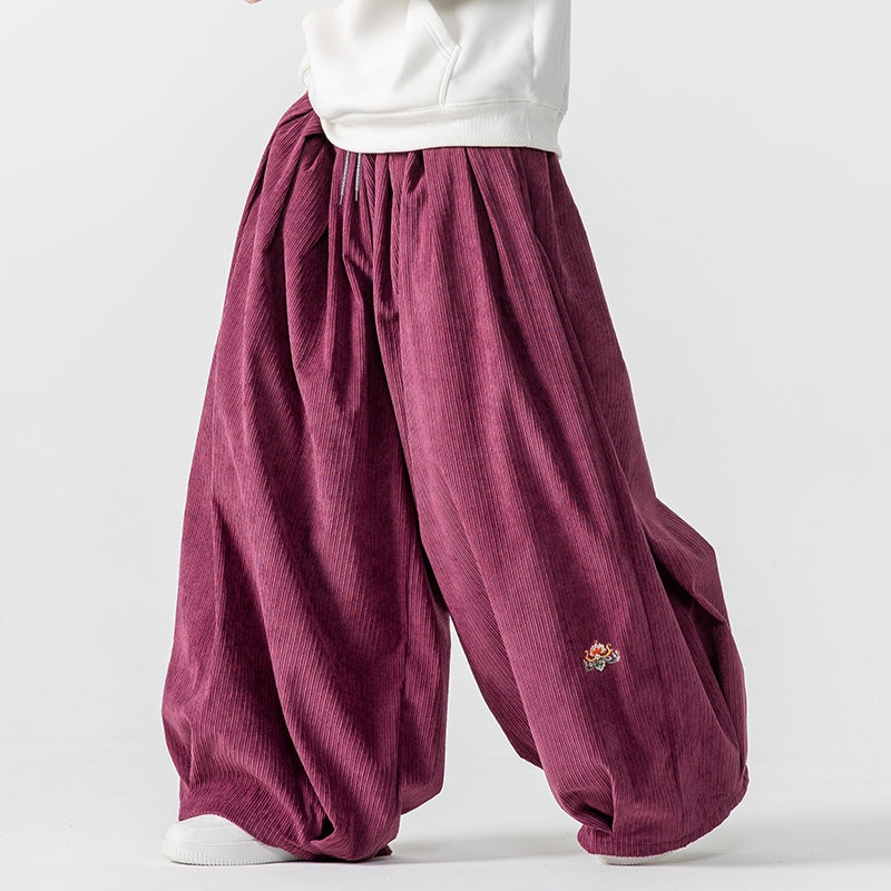 Pantalones deportivos de pana de pierna ancha y máxima comodidad