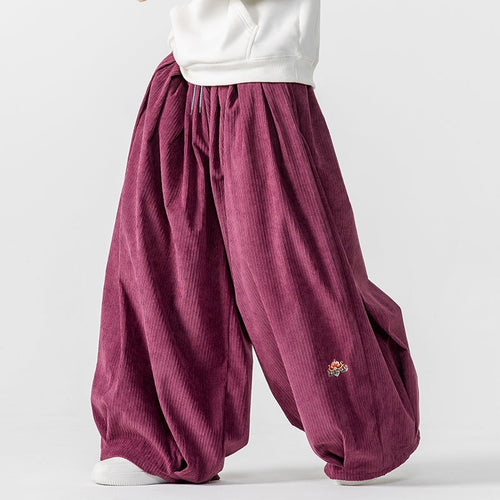 Pantalones deportivos de pana de pierna ancha y máxima comodidad