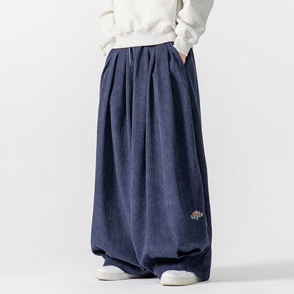 Pantalones deportivos de pana de pierna ancha y máxima comodidad