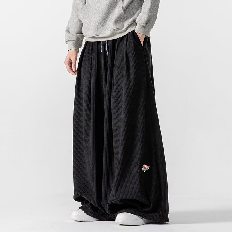 Pantalones deportivos de pana de pierna ancha y máxima comodidad