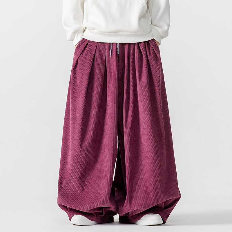 Pantalones deportivos de pana de pierna ancha y máxima comodidad