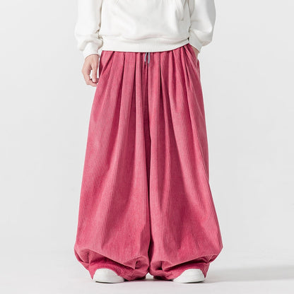 Pantalones deportivos de pana de pierna ancha y máxima comodidad