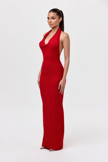 Lunara™ | Vestido largo con cuello halter