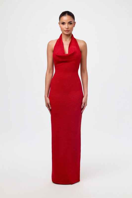 Lunara™ | Vestido largo con cuello halter