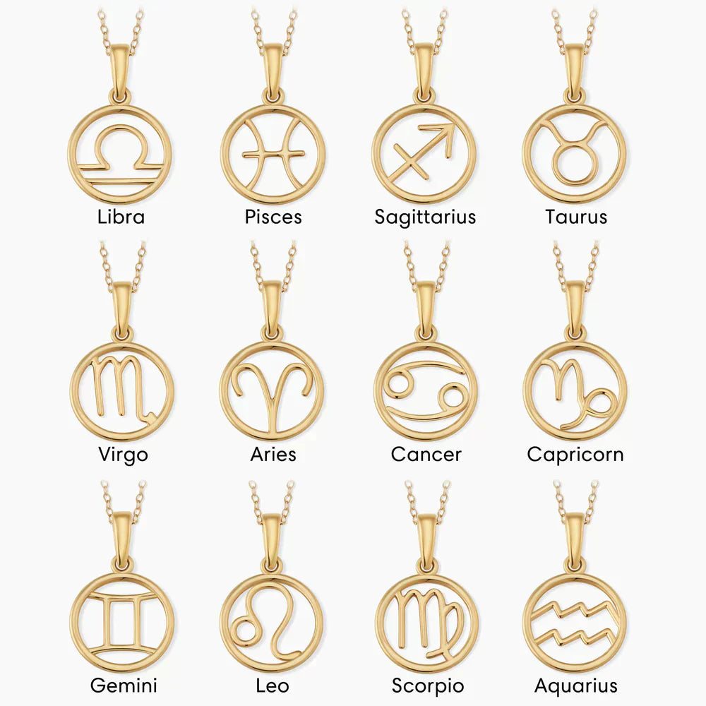 Collar con signo del zodiaco