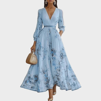 Roella | Elegante vestido largo plisado