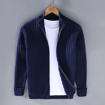 EssentialWarmth™ - Cárdigan con cremallera acanalada 