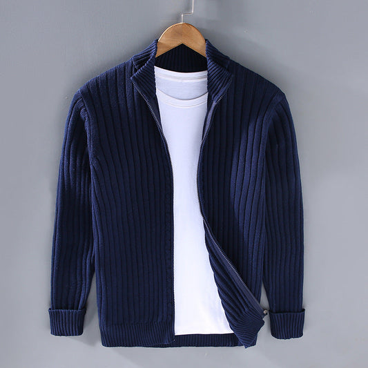 EssentialWarmth™ - Cárdigan con cremallera acanalada 