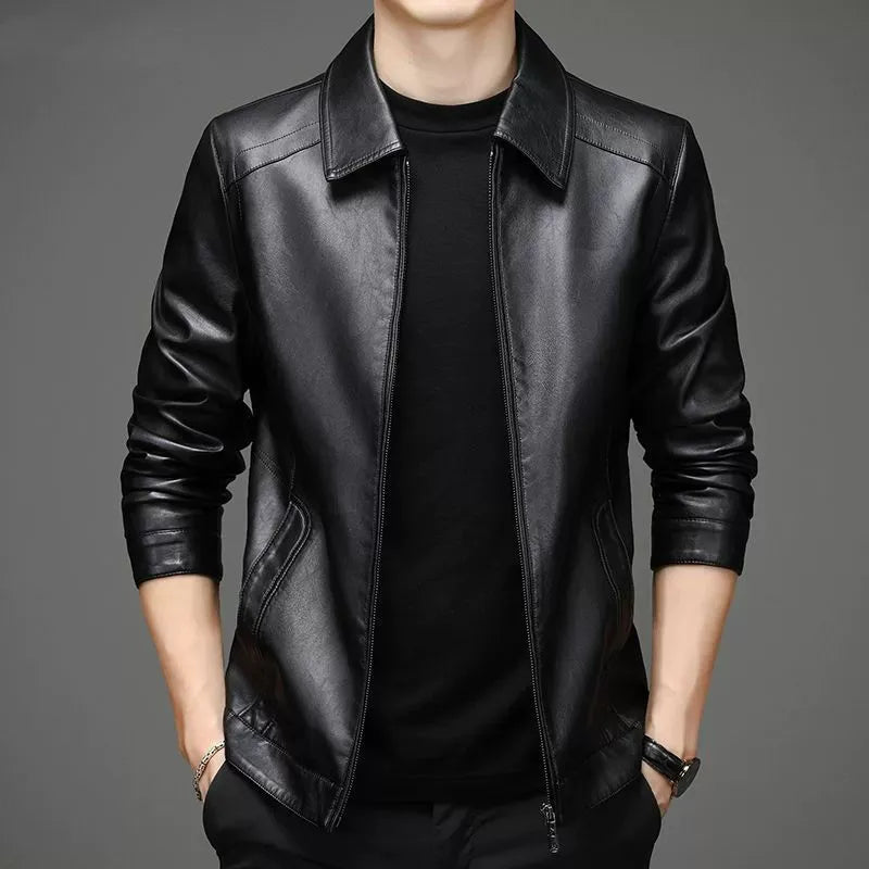 Chaqueta de cuero casual