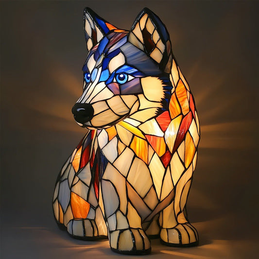 Rex | Lámpara mágica de perro de cristal de colores