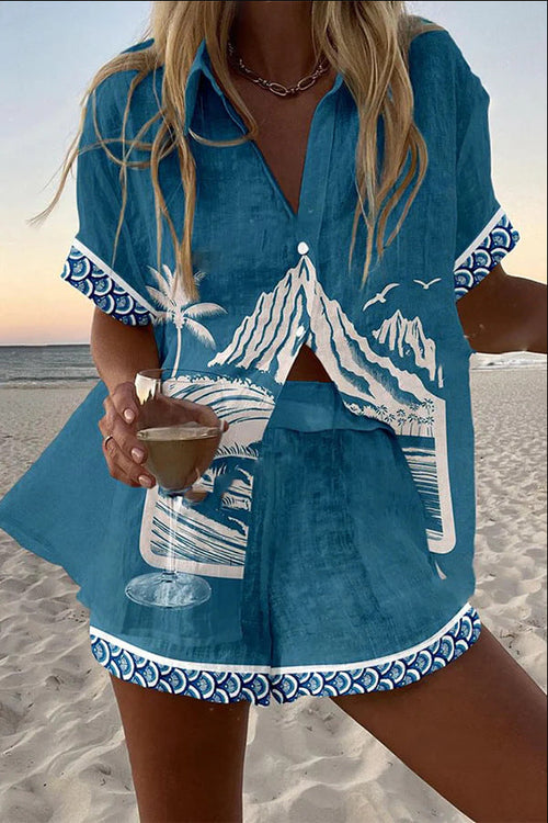 Virina™ | Conjunto de playa corto Monte Fuji 