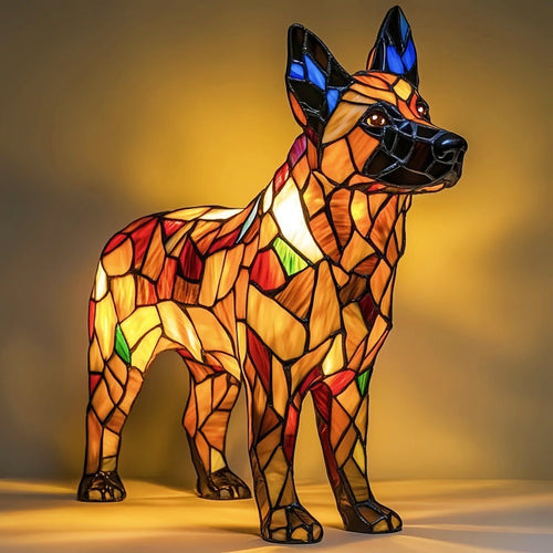 Lámpara de perro mágico de cristal coloreado | Bandit