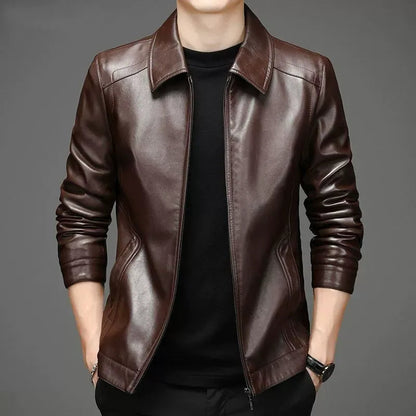 Chaqueta de cuero casual