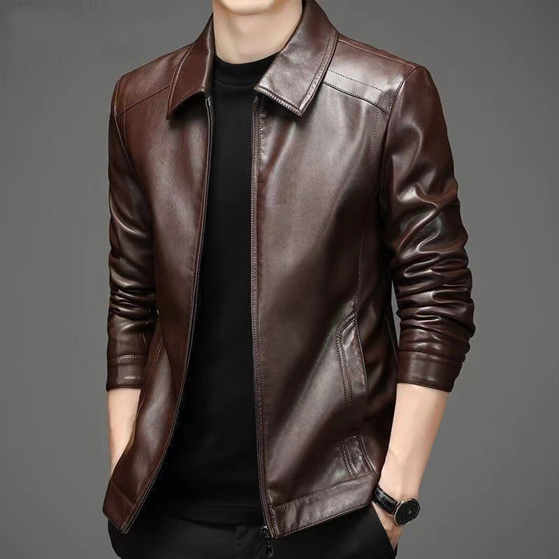 Chaqueta de cuero casual