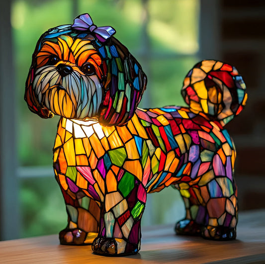 Nina | Lámpara de perro de cristal coloreado Magisk