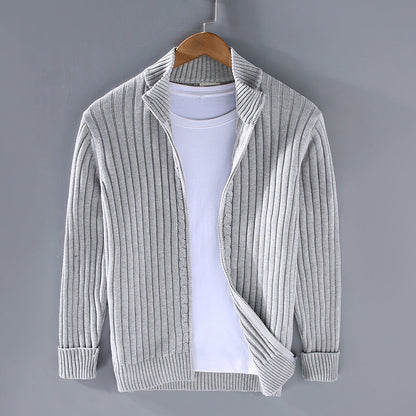 EssentialWarmth™ - Cárdigan con cremallera acanalada 