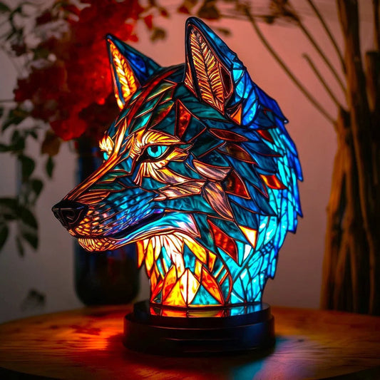 Blaze | Lámpara de lobo Magisk en vidrio coloreado