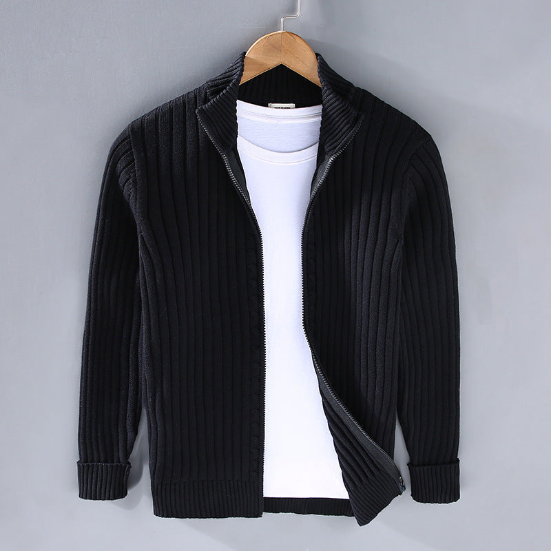 EssentialWarmth™ - Cárdigan con cremallera acanalada 