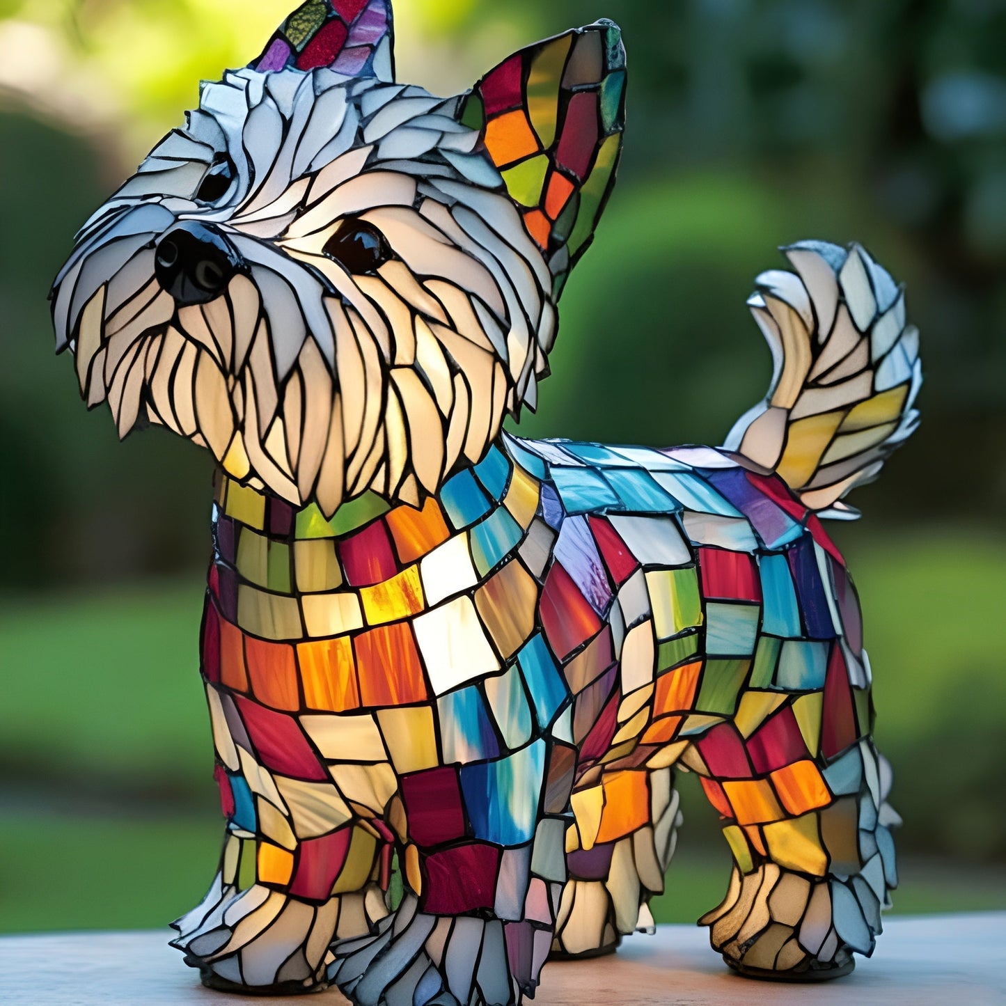 Max | Lámpara mágica de perro de cristal de colores