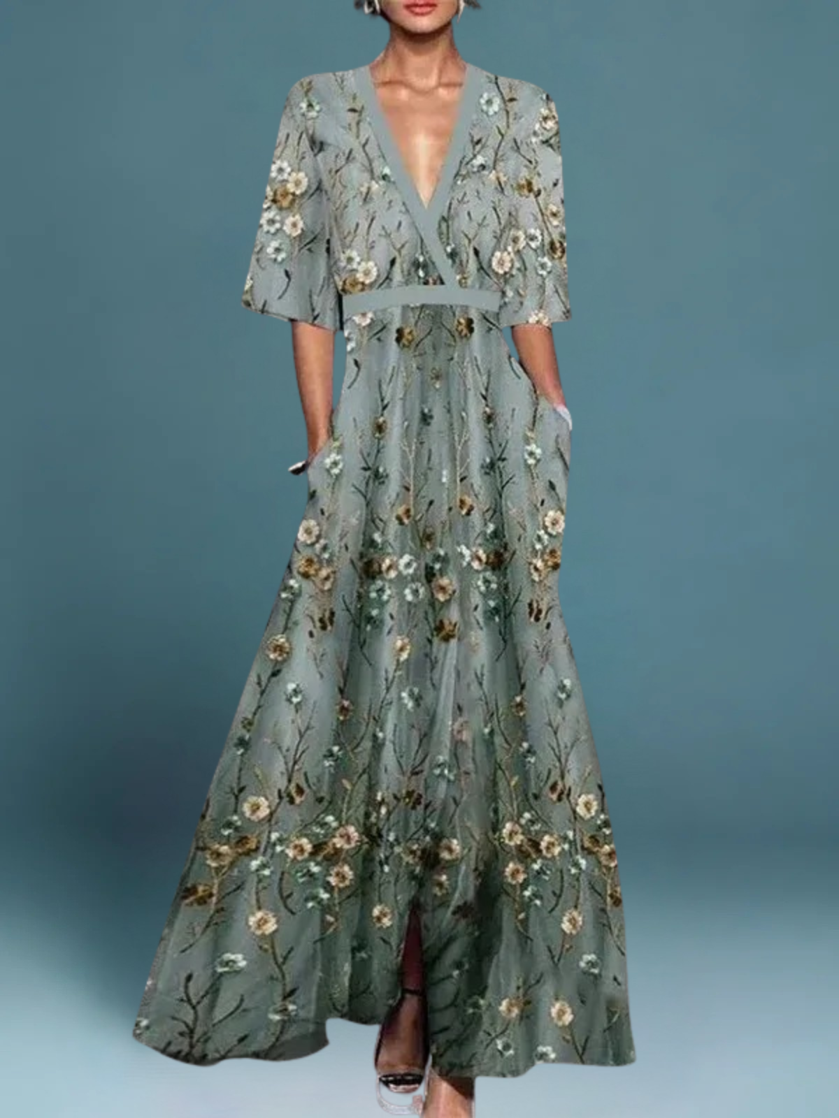 Océane – Elegante vestido largo floral 