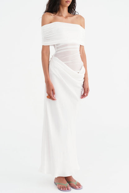 Lydia™ | Maxivestido con espalda drapeada 