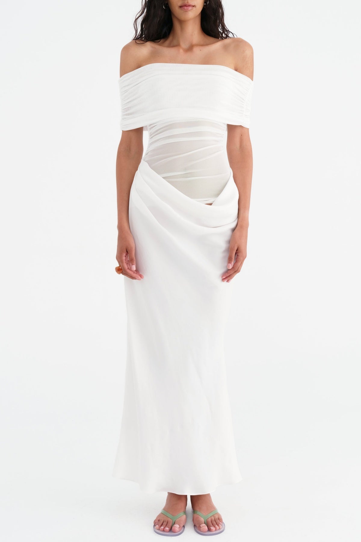 Lydia™ | Maxivestido con espalda drapeada 