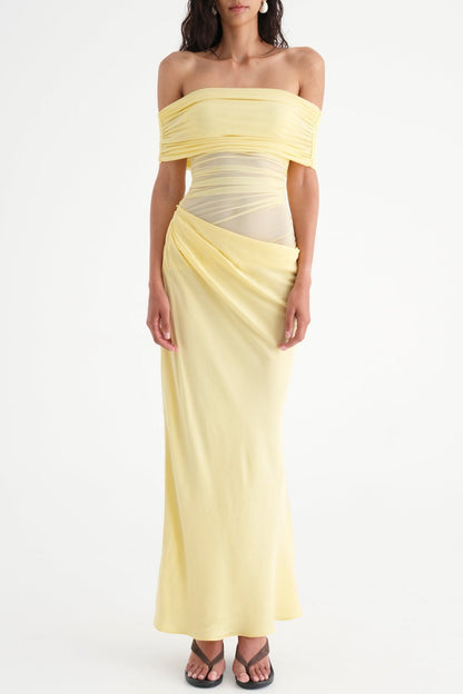 Lydia™ | Maxivestido con espalda drapeada 
