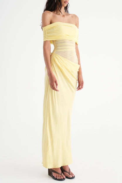 Lydia™ | Maxivestido con espalda drapeada 