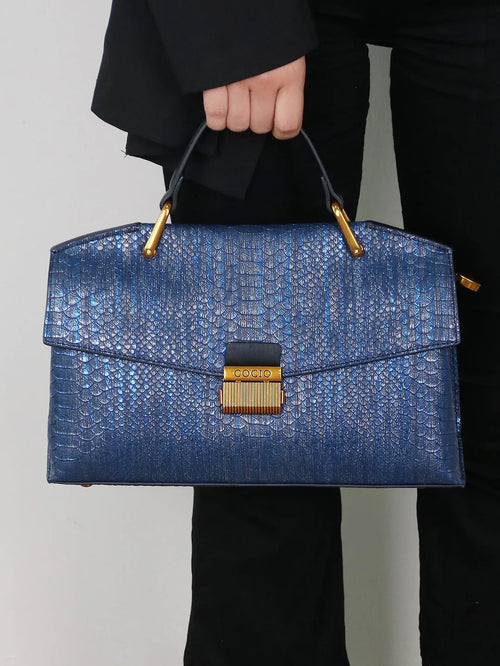Bolso Celeste Python 