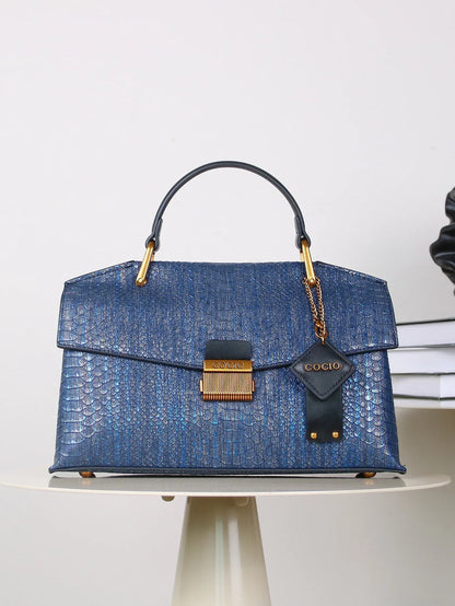 Bolso Celeste Python 