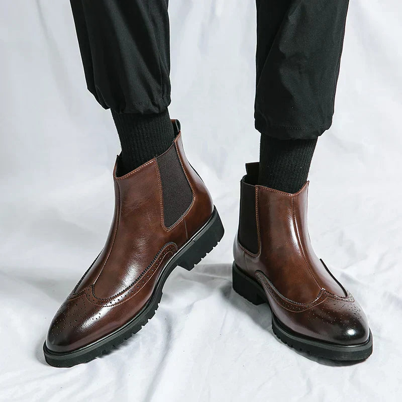 Adriel | Botas Chelsea de piel auténtica